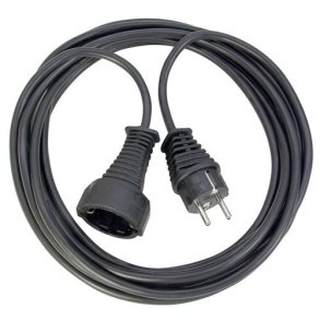 Brennenstuhl 230V extension cable mains connector CEE7/7 male - mains connector CEE7/7 female. black   10.00 m