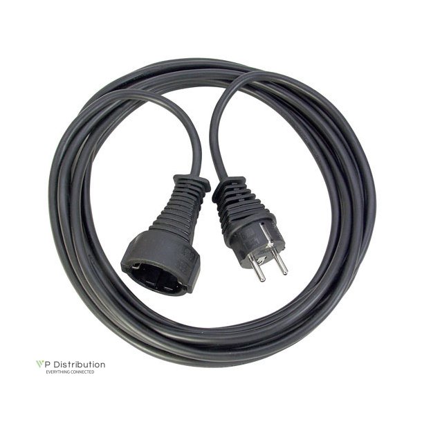 Brennenstuhl 230V extension cable mains connector CEE7/7 male - mains connector CEE7/7 female. black   10.00 m