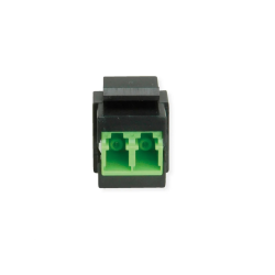 ROLINE Keystone Adapter W/LC DUPLEX, Black+LIME Green