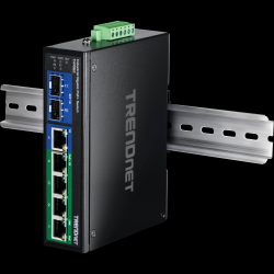 Trendnet 6-port hardened Industrial Gigabit PoE+ Switch (5 Gigabit / 1 shared SFP / 1 dedicated SFP)