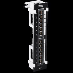 Trendnet 12-Port Cat6 Unshielded Wall Mount Patch Panel with Included 89D Bracket