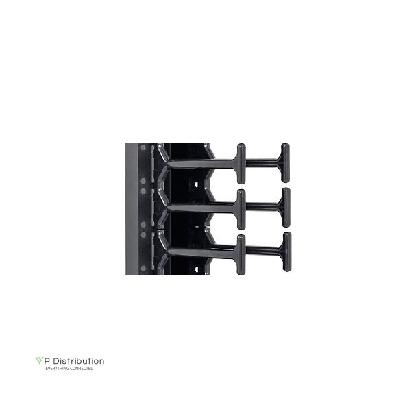 Triton Cable Management Panel 42U, Comb Double Row, Black