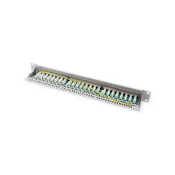 VALUE 19" Patchpanel, Cat6A/Cl.EA, 24 Ports, STP, grey
