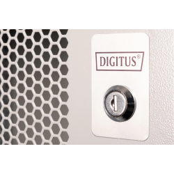 19" 12U wall mounting cabinet, SOHO Pro perforated door, 595 x 540 x 400 mm, unmounted, gr