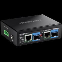 Trendnet 2-Port Industrial SFP to Gigabit PoE++ Media Converter