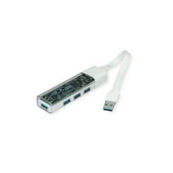 ROLINE USB3.2 Gen1 Hub 4x USB-A Ports, USB A+C Cable