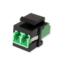 ROLINE Keystone Adapter W/LC DUPLEX, Black+Green