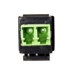 ROLINE Keystone Adapter W/LC DUPLEX, Black+LIME Green