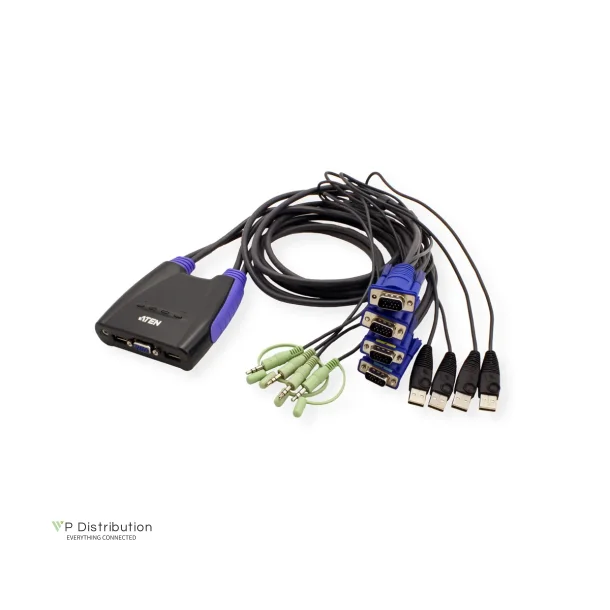 ATEN CS64US 4P USB VGA KVM Switch Audio