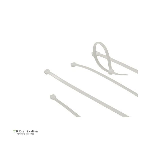 ACT Cable ties transparent, length 100 mm, width 2.5 mm