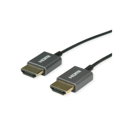ROLINE HDMI Coaxial Cable, Ultra Slim 4K60, M/M, 2m