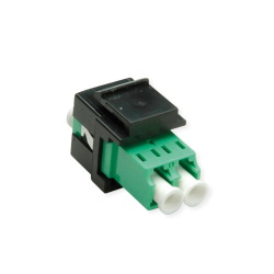 ROLINE Keystone Adapter W/LC DUPLEX, Black+Green