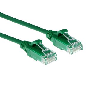 ACT Green 0.5 meter LSZH U/UTP CAT6 datacenter slimline patch cable snagless with RJ45 connectors