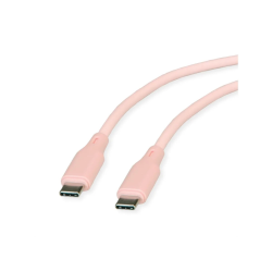 ROLINE USB 2.0 Silicon Cable, C-C, M/M, 60W, 1m, PINK