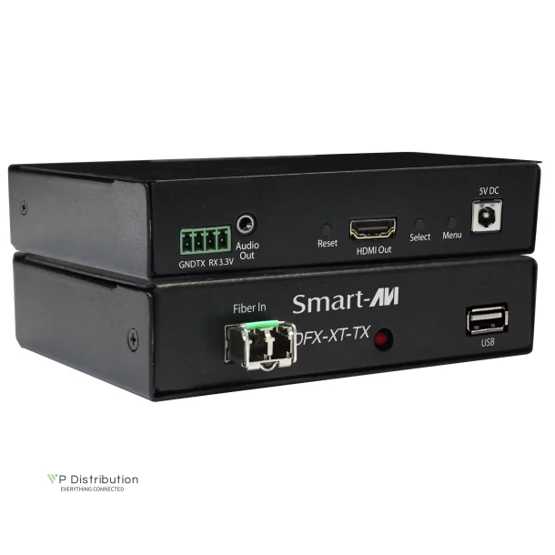 SmartAVIHDMI, USB 2.0, Audio via Dual Fiber Extender. Includes: [DFX-XT-TX-S, DFX-XT-RX-S, 2 X (PS5VD3A)]