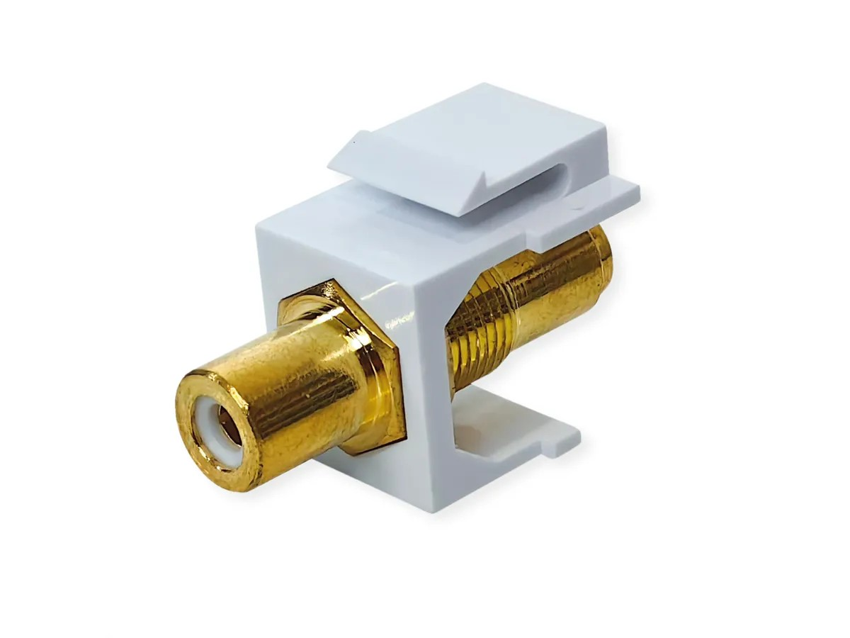 VALUE RCA Keystone Coupler, Plastic, white - Patch panel accessories ...