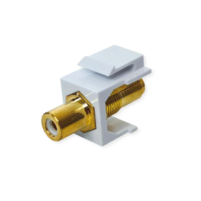 VALUE RCA Keystone Coupler, Plastic, white