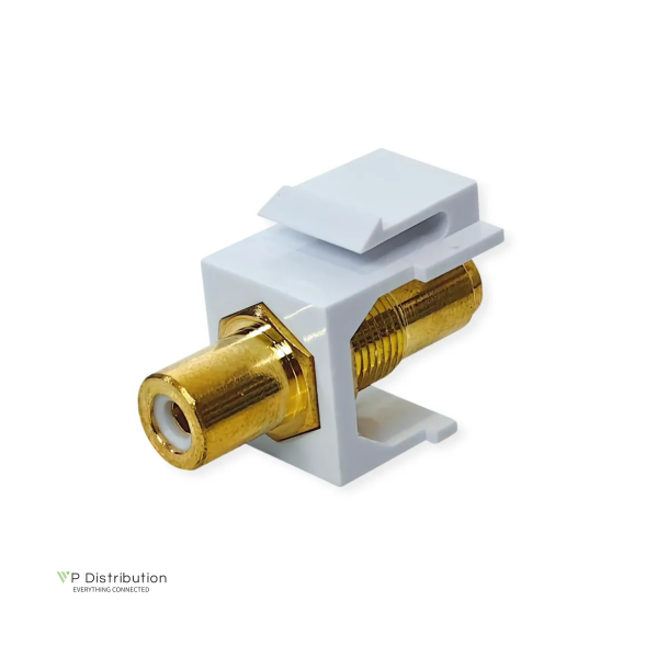 VALUE RCA Keystone Coupler, Plastic, white