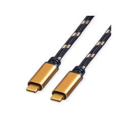 ROLINE GOLD USB4 Gen3x2 Cable, 40Gbit/s, C-C, M/M, 100W, 1m