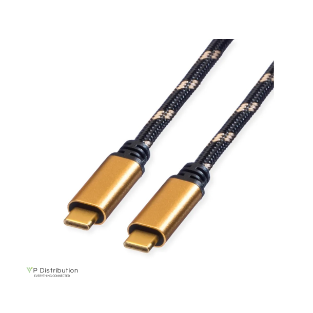 ROLINE GOLD USB4 Gen3x2 Cable, 40Gbit/s, C-C, M/M, 100W, 2m