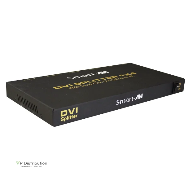 SmartAVI DVI-I (DVI/VGA), 4-Port Splitter, 1920x1200. Includes: [DVS4P, CCDVIMM06, PS5VD2A]