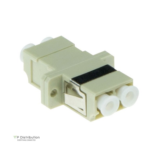 ACT Fiber optic LC duplex adapter multimode OM1/OM2 flange