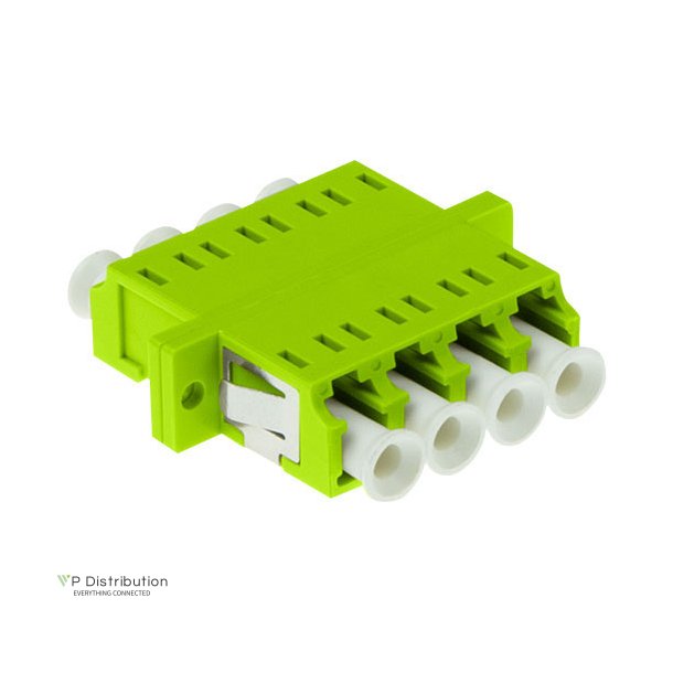 ACT Fiber optic LC quad adapter multimode OM5 flange