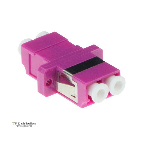 ACT Fiber optic LC-LC duplex adapter multimode OM4