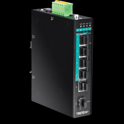 Trendnet 6-port hardened Industrial Gigabit PoE+ Layer 2 Managed DIN-Rail Switch