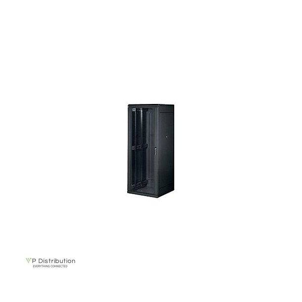 Triton 19" Network Cabinet 27U, 600X600Mm, Glass Door, Black