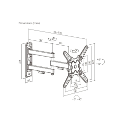 VALUE Basic TV Wall Mount, 3 J., <20kg, VESA200x200, < 109,2cm