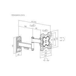 VALUE Basic TV Wall Mount, 3 J., <20kg, VESA100x100, < 81,3cm