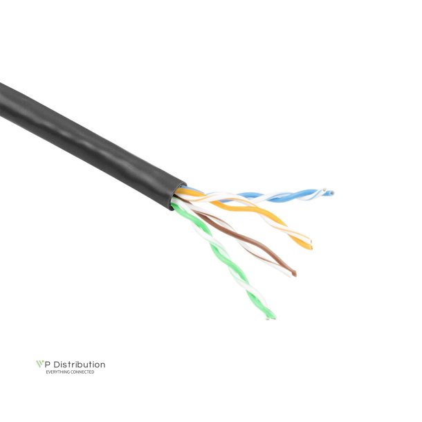 ACT CAT6 U/UTP stranded patch black 100 m