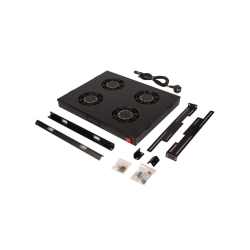 ROLINE 19" Fan unit with 4 fans ON/OFF  black