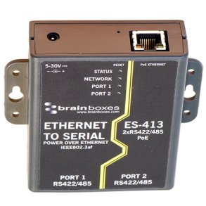 Brainboxes Ethernet 2 Port RS422/485 Power Over Ethernet (PoE)