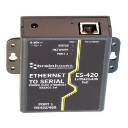 Brainboxes Ethernet 1 Port RS422/485 Power Over Ethernet (PoE)
