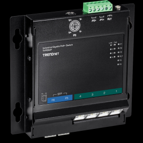 Trendnet 6-Port Industrial Gigabit PoE+ Wall-Mounted Front Access Switch