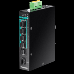 Trendnet 6-port hardened Industrial Gigabit PoE+ Layer 2 Managed DIN-Rail Switch