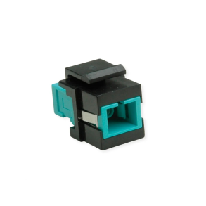 ROLINE Keystone Adapter W/SC SIMPLEX, Black+AQUA