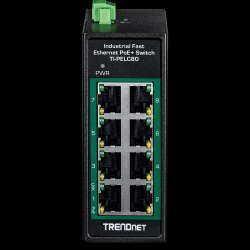 Trendnet 8-Port Industrial Fast Etherne PoE+ DIN-Rail Mini Switch