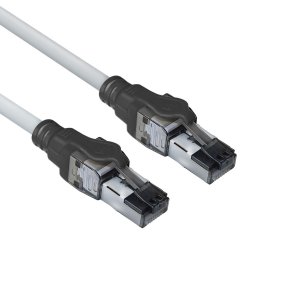ACT Grey 3 meters S/FTP CAT6A IDC 4PPoE / PoE++ 100W LSZH patch cable snagless with RJ45 connectors