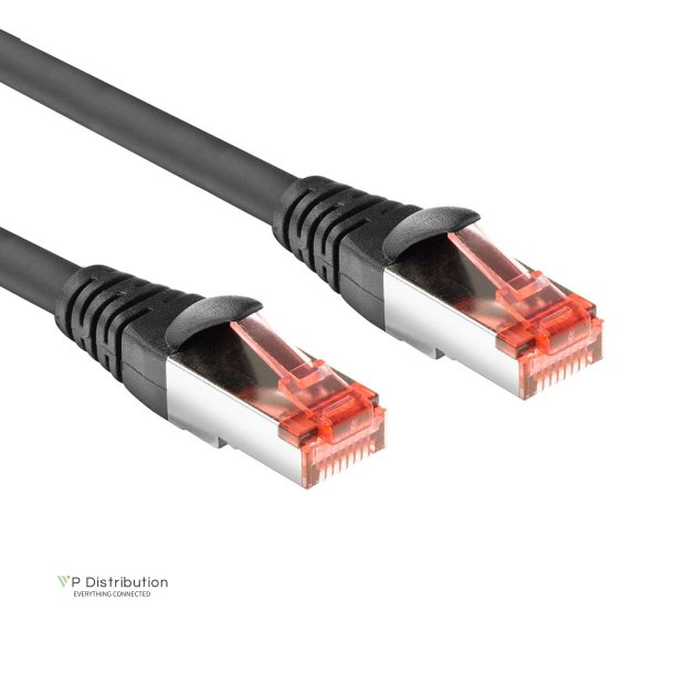 ACT Black 0.5 meter CAT6A U/FTP PVC high flexibility tangle-free patch cable snagless with RJ45 connectors