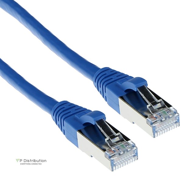 ACT Blue 3 meter SFTP CAT6A patch cable snagless with RJ45 connectors