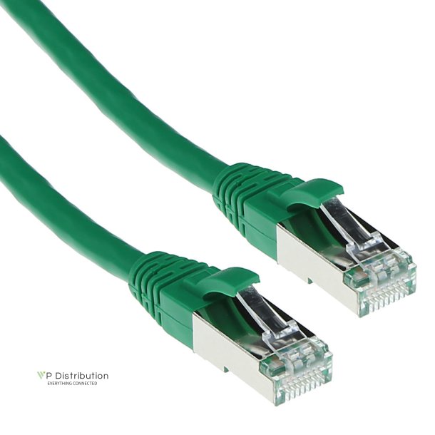 ACT Green 0.5 meter SFTP CAT6A patch cable snagless with RJ45 connectors