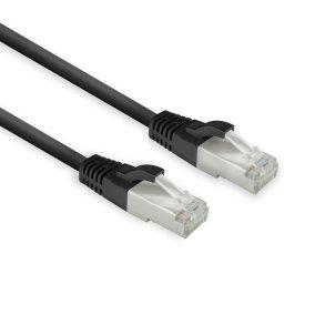 ACT Black 3 meters LSZH U/FTP CAT8 datacenter slimline patch cable snagless with RJ45 connectors