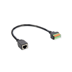 ROLINE CableAdapter RJ45 F - 8Pin Push Terminal Block