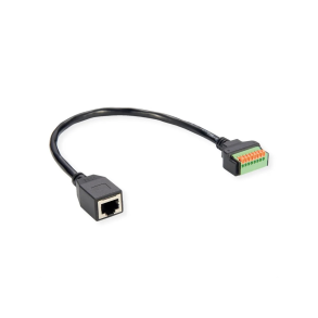 ROLINE CableAdapter RJ45 F - 8Pin Push Terminal Block
