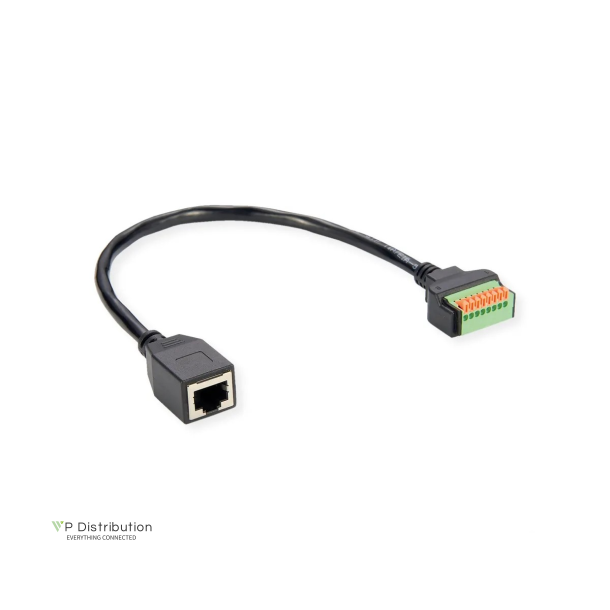 ROLINE CableAdapter RJ45 F - 8Pin Push Terminal Block