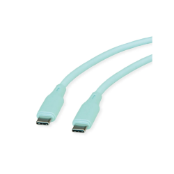 ROLINE USB 2.0 Silicon Cable, C-C, M/M, 60W, 1m, GREEN