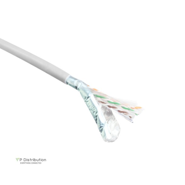 ACT Cat 6 F/UTP solid installation cable, PVC, CPR euroclass ECA, 24AWG, grey 305 meter